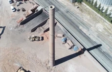 40 Metre Yüksekliğinde 66 Yıllık Baca Bölgenin Simgesi Olacak