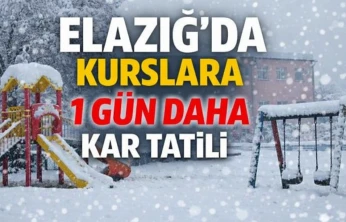 Elazığ'da Kurslara 1 Gün Daha Kar Tatili