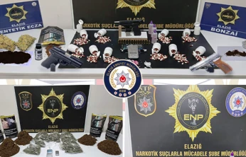 Elazığ'da Narkotik Operasyonları: Çok Sayıda Uyuşturucu Ele Geçirildi, 19 Tutuklama
