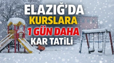 Elazığ'da Kurslara 1 Gün Daha Kar Tatili