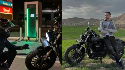 Elazığlı Genç, Motosikletinin Yıl Dönümünü Gülle Kutladı