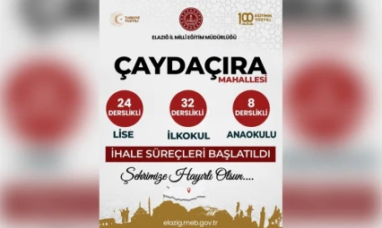 Çaydaçıra Mahallesi'ne 3 Yeni Okul Müjdesi