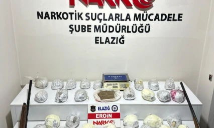 Elazığ'da Dev Uyuşturucu Operasyonu: 30,8 Kilo Eroin Ele Geçirildi, 4 Şüpheli Gözaltında