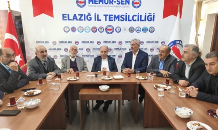 İçişleri Bakan Yardımcısı Mehmet Aktaş'tan Memur-Sen Elazığ İl Temsilciliğine Ziyaret