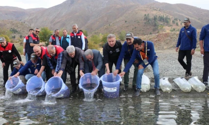 Uluslararası Hazar Sazan Kupası Kapanışında Hazar Gölü'ne 30 Bin Balık Bırakıldı