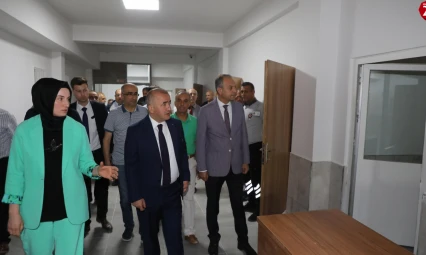 Vali Hatipoğlu, Ruh Sağlığı Hastanesi'nde İncelemelerde Bulundu