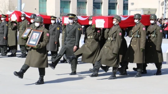 11 şehit Elazığ'dan törenle Ankara'ya uğurlandı