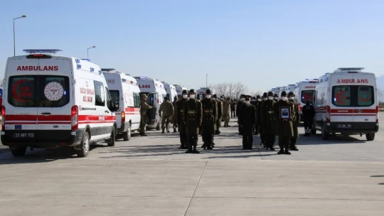11 şehit Elazığ'dan törenle uğurlanıyor