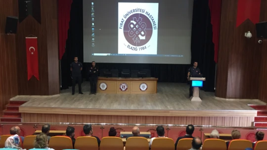 Fırat Üniversitesi Hastanesinde Yangın Eğitimi ve Uygulamalı Tatbikat Çalışması Yapıldı
