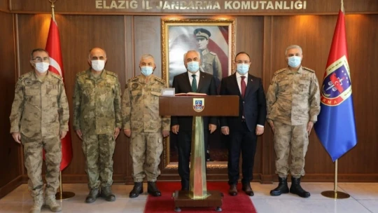 Bakan Yardımcısı Ersoy ve Jandarma Komutanı Çetin Elazığ'da