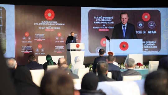 Cumhurbaşkanı Erdoğan: 'Elazığ'da 8 bin ailemizi yeni evlerine kavuşturmuş oluyoruz'