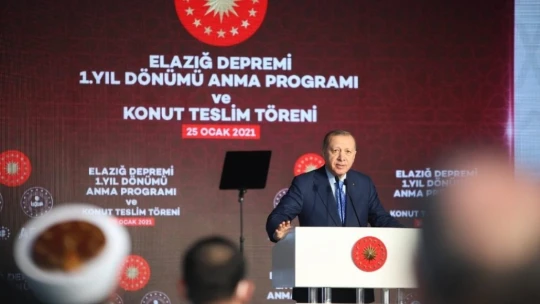 Cumhurbaşkanı Erdoğan: 'Elazığ'da 8 bin ailemizi yeni evlerine kavuşturmuş oluyoruz'