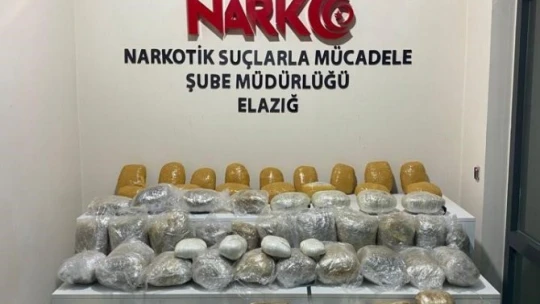 Elazığ'da 'Alex' sayesinde 45 kilo uyuşturucu ele geçirildi