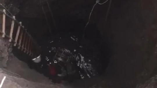 Elazığ'da 14 metrelik kuyuya düşen gebe inek, 1 saatlik çalışmayla kurtarıldı
