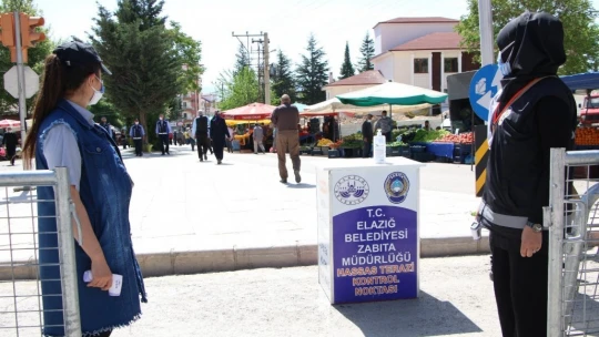 Elazığ'da 6 ayrı noktada pazar kuruldu, tedbirler alınarak açıldı
