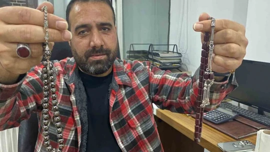 Elazığ'da daire fiyatına tespih koleksiyonu