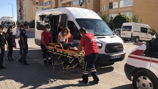 Elazığ'da minibüsten düşen kadın yaralandı