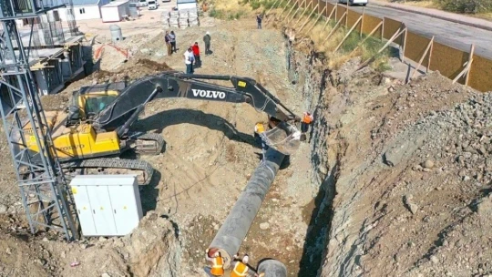 Elazığ'da su ana terfi hattında çalışma