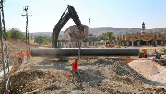 Elazığ'da su ana terfi hattında çalışma