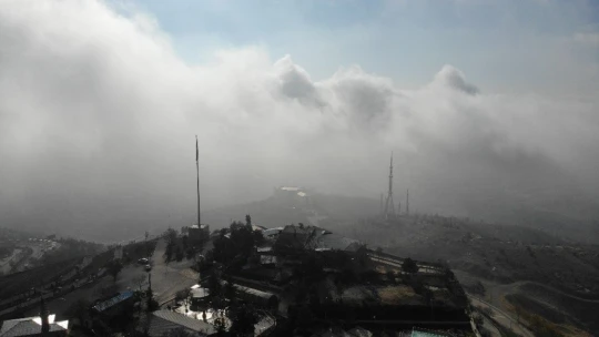 Harput'ta sis bulutlarının görsel şöleni