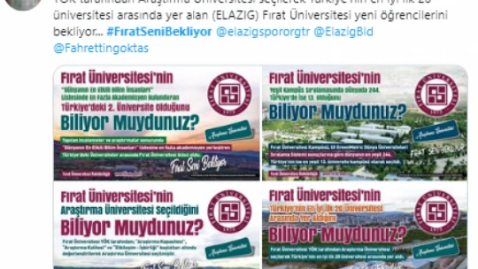 Fırat Üniversitesi Türkiye Gündeminde