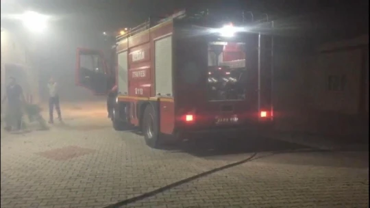 Keban'da korkutan yangın okula sıçramadan söndürüldü