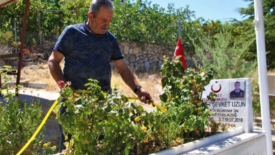 Şehit oğlunun anısına, 2 bin 500 fidanla orman oluşturdu