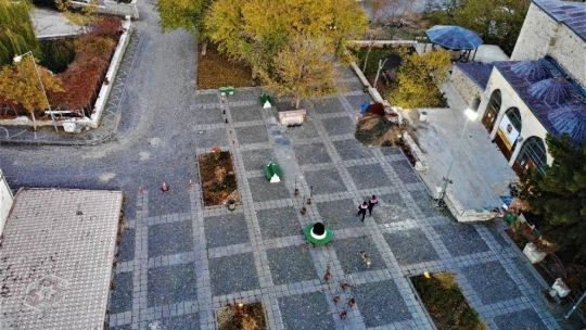 Sessizliğe bürünen medeniyetler beşiği Harput'ta sonbahar güzelliği