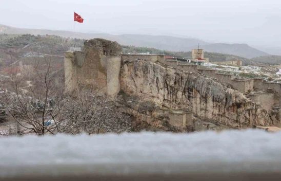 Elazığ Harput'ta Kar Yağışı Kartpostallık Görüntüler Oluşturdu