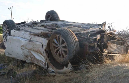 Ağaçları kırıp tarlaya uçtu, tekerleği ise 50 metre uzaklıktaki bahçeye fırladı