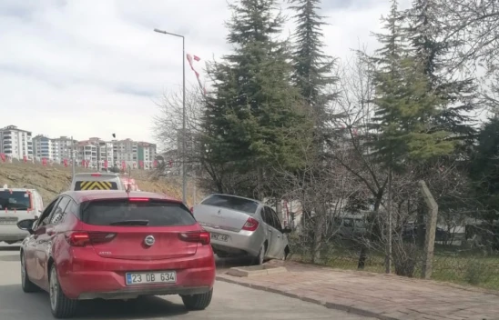 Araç Kontrolden Çıkarak Sitenin Bahçesine Daldı