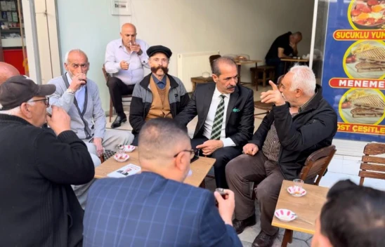 Bağımsız Aday Prof.Dr.Bilal Çoban Hozat Garajı Esnaflarını Ziyaret Etti