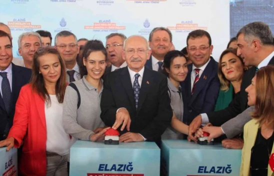 Kemal Kılıçdaroğlu ve Ekrem İmamoğlu Okul Temel Atama Töreni İçin Elazığ'a Geldi