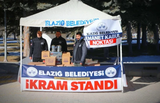 Elazığ Belediyesi'nden MSÜ Adaylarına Ücretsiz İkram ve Emanet Hizmeti