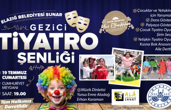 Elazığ Belediyesi'nden Yaz Akşamlarına Kültür Rüzgârı: Tiyatro ve Müzik Bir Arada