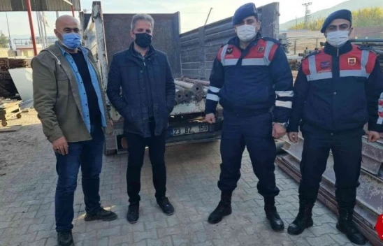 Elazığ'da  çalınan inşaat malzemeleri jandarma tarafından bulundu