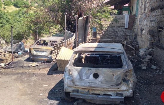 Alacakaya'da Korkutan Yangın, 2 Araç ve 1 Ev Yangında Kül Oldu