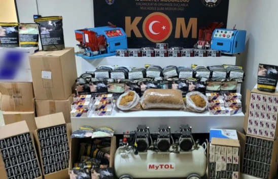 Elazığ'da 50 bin boş, 12 bin 800 de dolu bandrolsüz makaron ele geçirildi
