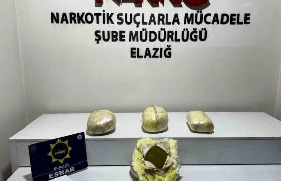 Elazığ'da 7 kilo esrar ele geçirildi: 1 gözaltı