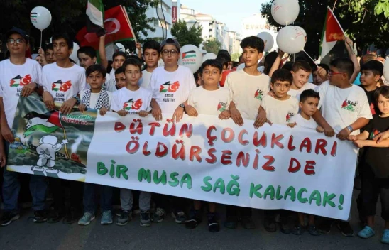 Elazığ'da çocuklar Gazze için yürüdü