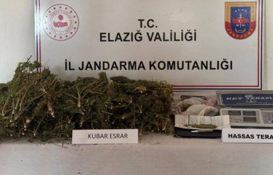 Elazığ'da evde 3 kilo 200 gram esrar ele geçirildi: 1 gözaltı