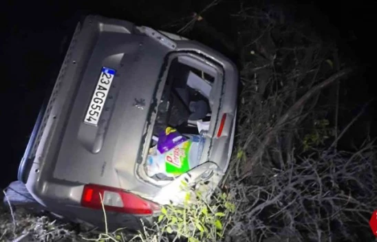 Elazığ'da Hafif Ticari Araç Şarampole Uçtu, 6 Yaralı