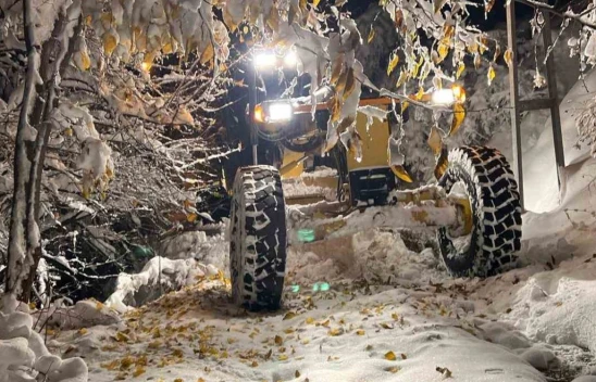 Elazığ'da Yoğun Kar Yağışı Sonrası Köy Yolları Ulaşıma Açıldı