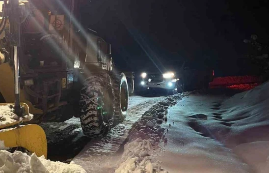 Elazığ'da Kar Yağışı Etkili Oldu: 94 Köy Yolunda Çalışmalar Sürüyor