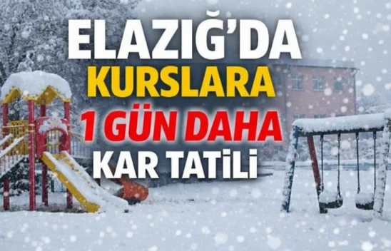 Elazığ'da Kurslara 1 Gün Daha Kar Tatili