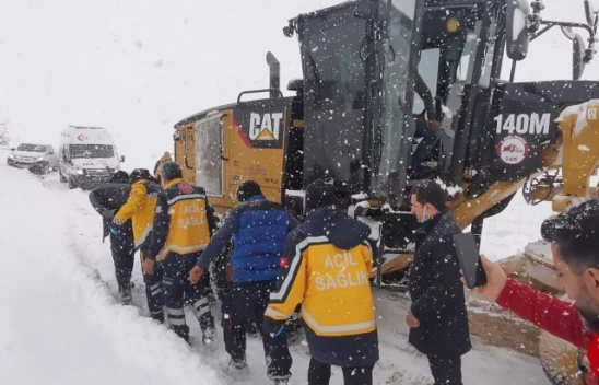 Baskil'de Mahsur Kalan Yaşlı Hastanın Yardımına Sağlık Ekipleri Yetişti