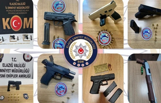 Elazığ'da Mart Ayı Operasyonları: 35 Şüpheli Yakalandı, 36 Ruhsatsız Silah Ele Geçirildi