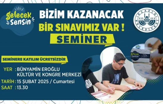 Elazığ Belediyesi'nden Gençlere Büyük Fırsat: Sınavı Kazandıran Seminer!