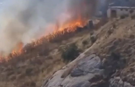 Harput'ta otluk alanda çıkan yangın korkuttu