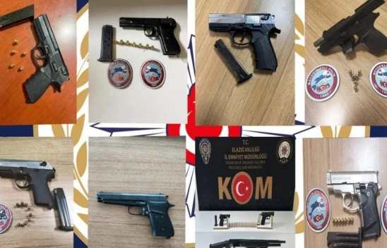 Elazığ'da Silah Operasyonu: 22 Şüpheli Yakalandı, Çok Sayıda Silah Ele Geçirildi